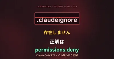 「.claudeignore」は公式に存在しない — Claude Code でファイル除外する正解の方法【2026完全ガイド】