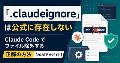 「.claudeignore」は公式に存在しない — Claude Code でファイル除外する正解の方法【2026完全ガイド】