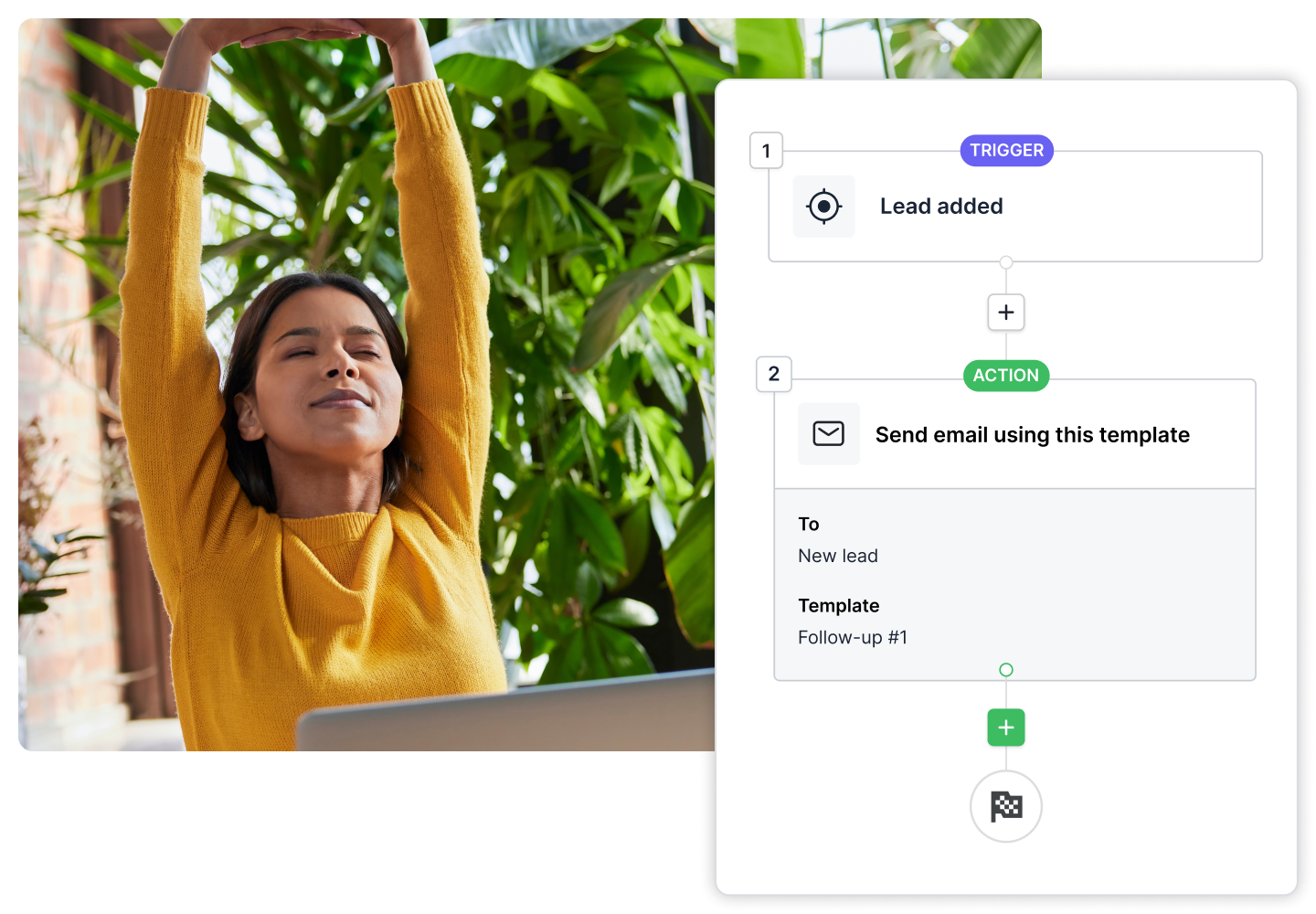 Pipedriveの自動化設定画面
